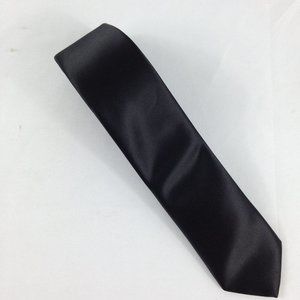 Edi Men's Black Satin Handmade Microfiber Neck Tie, 58" x 2.50 " Used